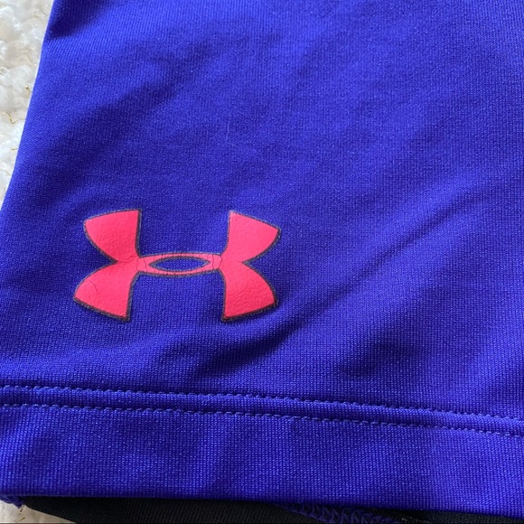 Under Armour HeatGear Stretch Shorts Purple/Gray Size Medium - Picture 7 of 7